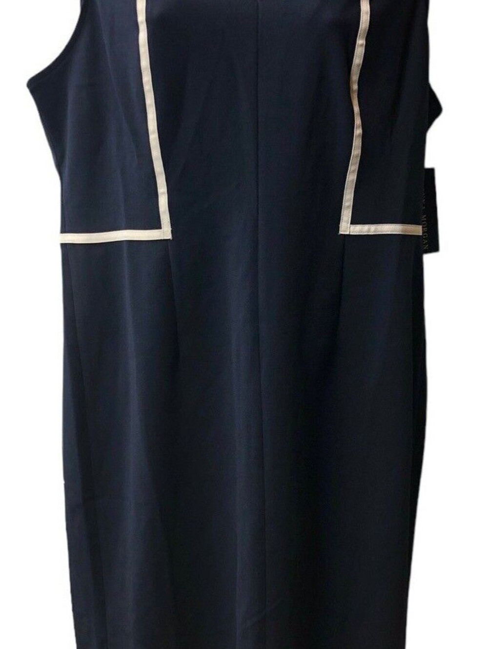 Donna Morgan Women's Notch Neck Sleek Sheath Dress Office Workwear Blue Size 14